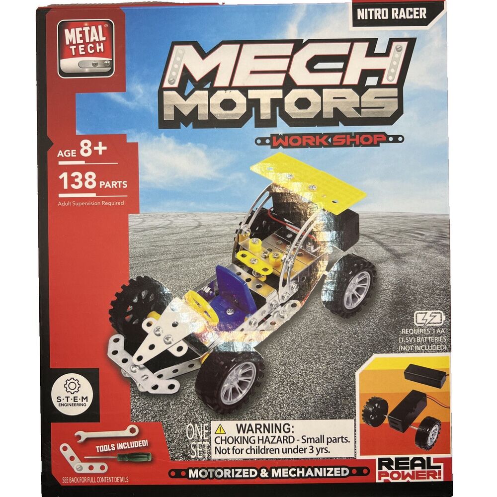 Metal Tech Mech Motors Nitro Race Work Shop Motorized & Mechanized 138 Parts